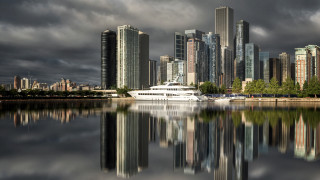 Harbor docked ship cityscape clouds - a harbor free wallpaper