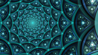Blue green abstract star circle - abstract background free wallpaper