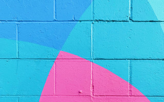 Blue pink triangle brick geometric - color scheme free wallpaper