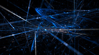Dark blue night sky galaxy - center free wallpaper