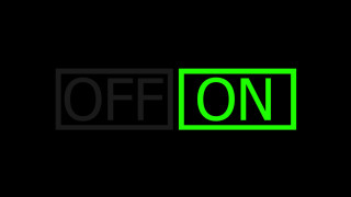 Black green logo off neon - the middle of the image free wallpaper