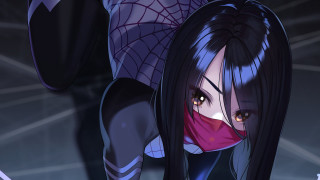 Woman sword spider ninja giantess - a red mask free wallpaper