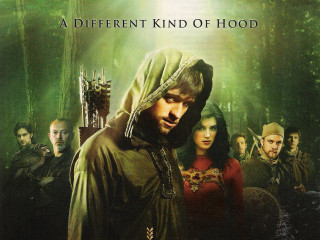 Hooded man red dress group - a movie poster free wallpaper