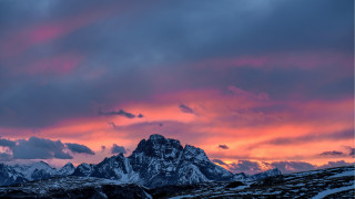Mountain range pink sky mystical - mystical free wallpaper
