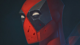 Masked bloodied portrait redeyes digitalart - a close up of a person free wallpaper