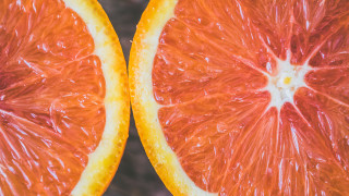 Grapefruit flame explosion food fire - neofauvism free wallpaper
