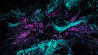 Colorful abstract purple black green - swirl free wallpaper
