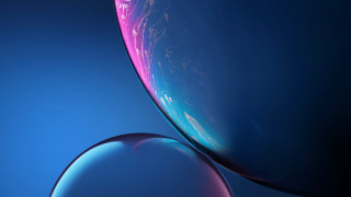 Iphone blue background pink curved - edge free wallpaper