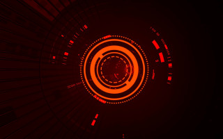 Red black clock center redlight - a red light in the middle free wallpaper