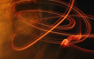 Blurry red object fire abstract - long exposure free wallpaper