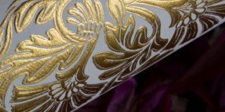 Gold white wallpaper flowers purple - white wallpaper free wallpaper