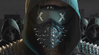 Hooded man spiked mask cyberpunk - ultra realistic face free wallpaper