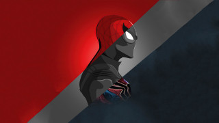 Spiderman red black background red - a spider man free wallpaper