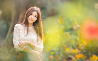 Garden blurry portrait christmas bokeh - a garden free wallpaper