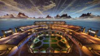 Stadium view boat night starry - night time free wallpaper for desktop
