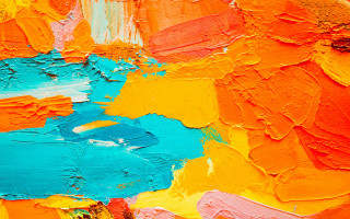 Abstract fire sky orange horizon - abstract brush stroke free wallpaper for desktop
