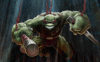 Green face cartoon sword knife - a knife and a sword free wallpaper