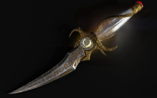 Fancy knife fantasy handle red - fantasy art free wallpaper