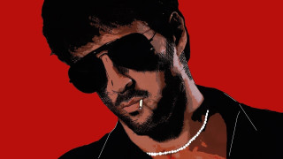 Man pearl necklace sunglasses red - benjamin marra free wallpaper