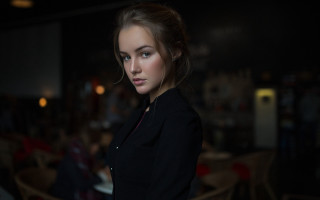 Elina karimova american barbizon model - a black jacket free wallpaper