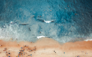 Ocean beach swimming waves airbubble - ocean free wallpaper