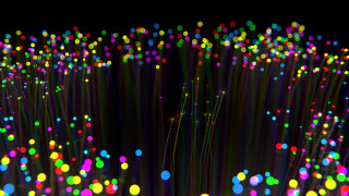 Colorful lights christmas ornaments beeple - chromatic free wallpaper