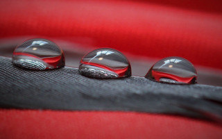 Three glass objects red chair - chair free wallpaper