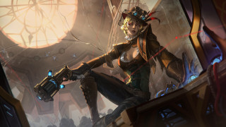 Futuristic woman clock tower steampunk - a futuristic setting free wallpaper