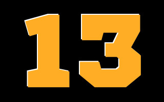 Yellow thirteen black white center - a silk screen free wallpaper