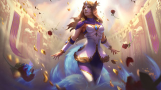 Woman blue dress flower city - a city free wallpaper