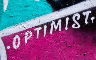 Pink blue optimist graffiti night - outline free wallpaper