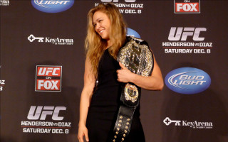 Woman wrestling belt smile red - a wrestling belt free wallpaper