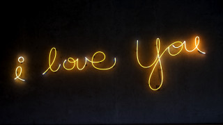 Neon sign you love it - a wall behind free wallpaper