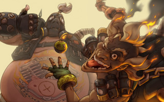 Cartoon huge arm hand fireball - huge free wallpaper