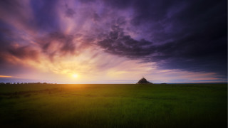Mystical horizon dusk sunset ocean - mystical free wallpaper