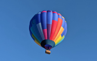 Colorful hot air balloon blue 11 - hot free wallpaper