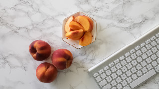 Peaches keyboard marble counter top - boetius adamsz bolswert free wallpaper