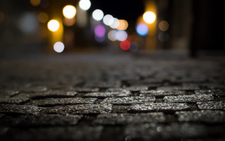 City lights bokeh tiltshift pavement - new free wallpaper