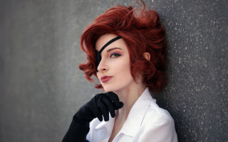 Red haired woman cosplay starry - cosplay free wallpaper