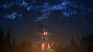 Tower night stars bright light - a tall tower free wallpaper