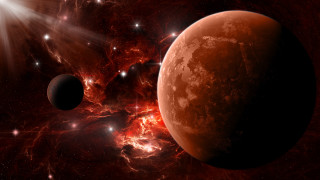 Red planet star cluster moonbeam - planet free wallpaper
