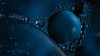 Blue water bubbles background filip - octane renderer free wallpaper