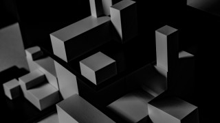 Black white cubes numbers bauhaus - modular free wallpaper