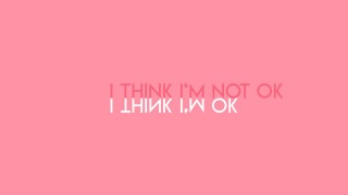 Pink background white text think - text free wallpaper