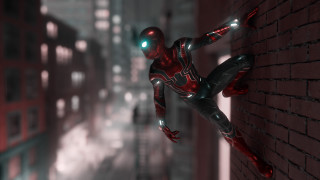 Man suit climbing brickwall city - alton tobey free wallpaper