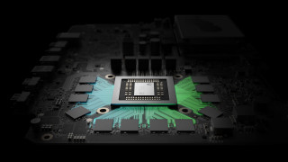 Motherboard green blue chip scenery - photorealism free wallpaper for desktop