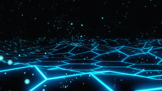 Blue abstract lines dots stars - the middle of it free wallpaper