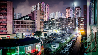 City night neon tokyo architecture - car free wallpaper
