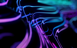 Cellphone neonlights blurry background raytraced - beeple free wallpaper