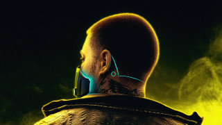 Bald man cellphone yellow green - bald free wallpaper